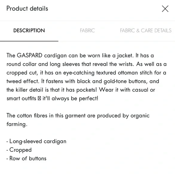 ba&sh Cream Button-Up Cardigan - Picture 2 of 7